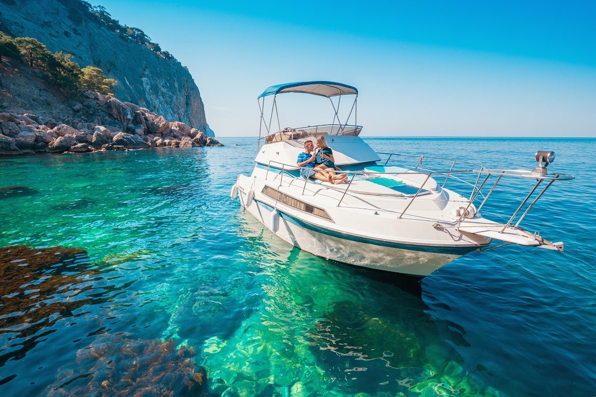 Couple on a Yacht, enjoying their luxury vacation
